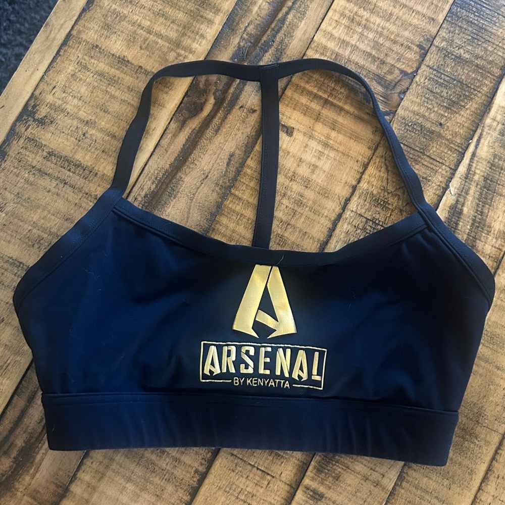 Arsenal by Kenyatta Black Sports Bra